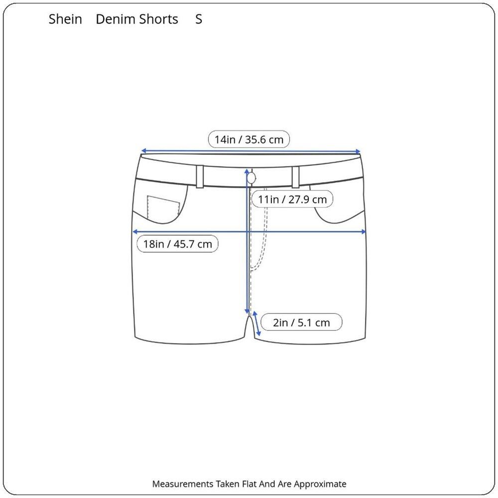 Grunge Denim Womens Shorts Small Y2K Distressed Cutoff Street Indie Sleaze Shein - Picture 8 of 8